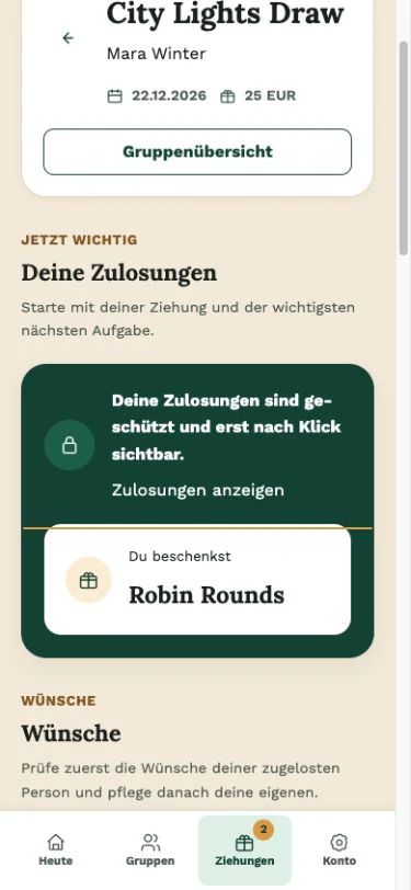 Das eigene Ergebnis bleibt persönlich in der Wichtlify Web-App