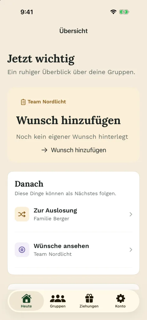 Die Übersicht – in der iPhone-App