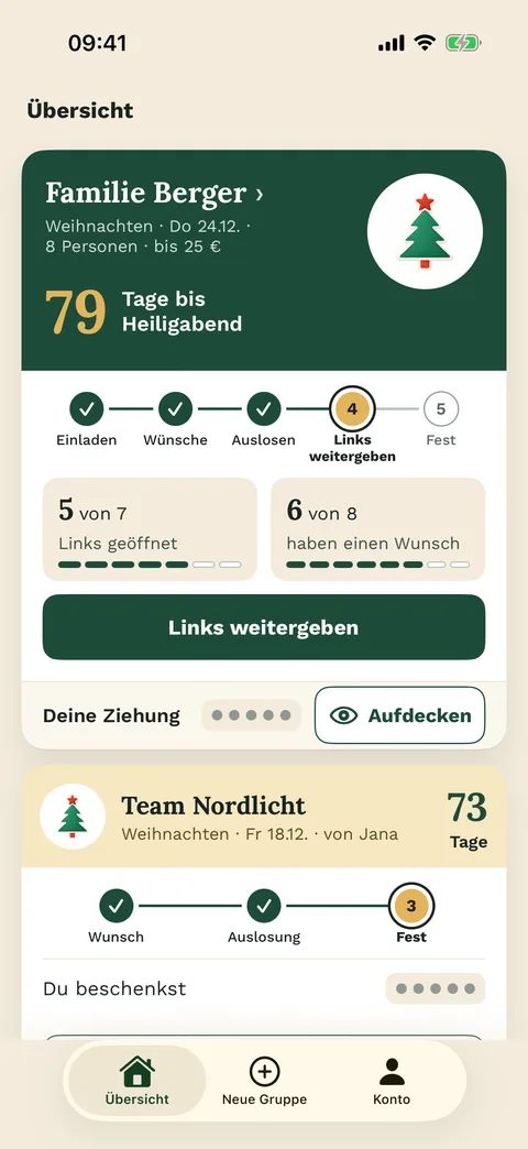 Die Übersicht – in der iPhone-App