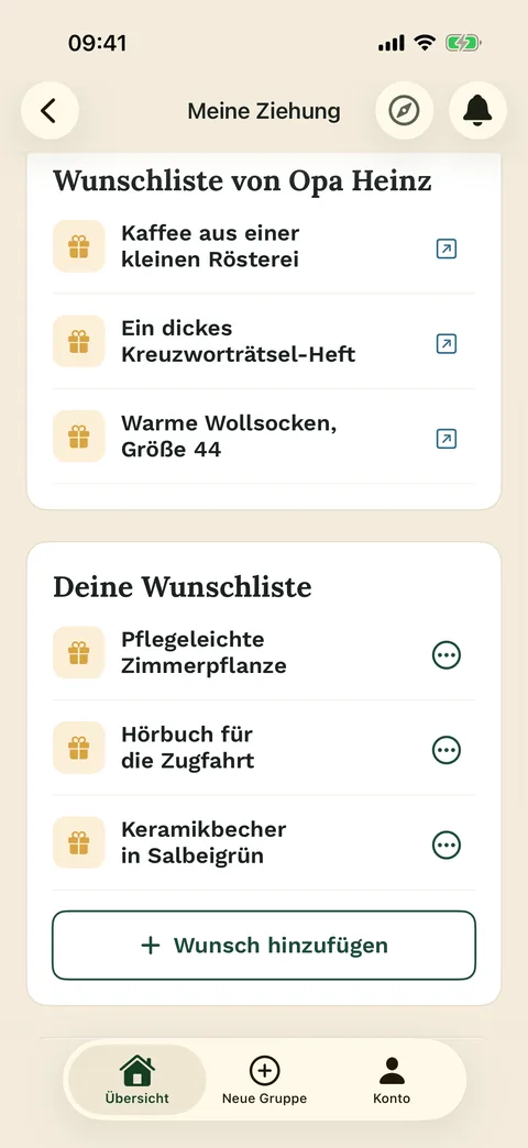 Wünsche direkt bei der Ziehung – in der iPhone-App