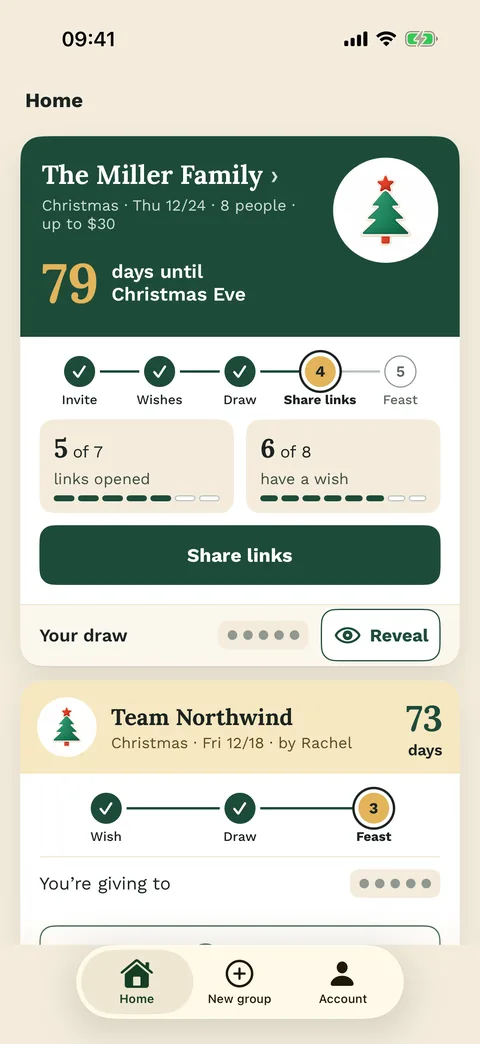 The overview – in the iPhone app