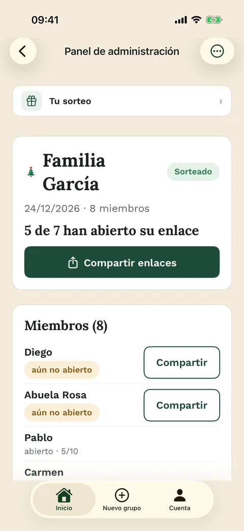 Quién ya abrió su enlace – en la app para iPhone