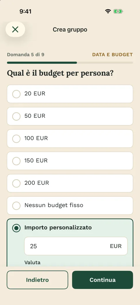 Creare un gruppo – nell’app per iPhone
