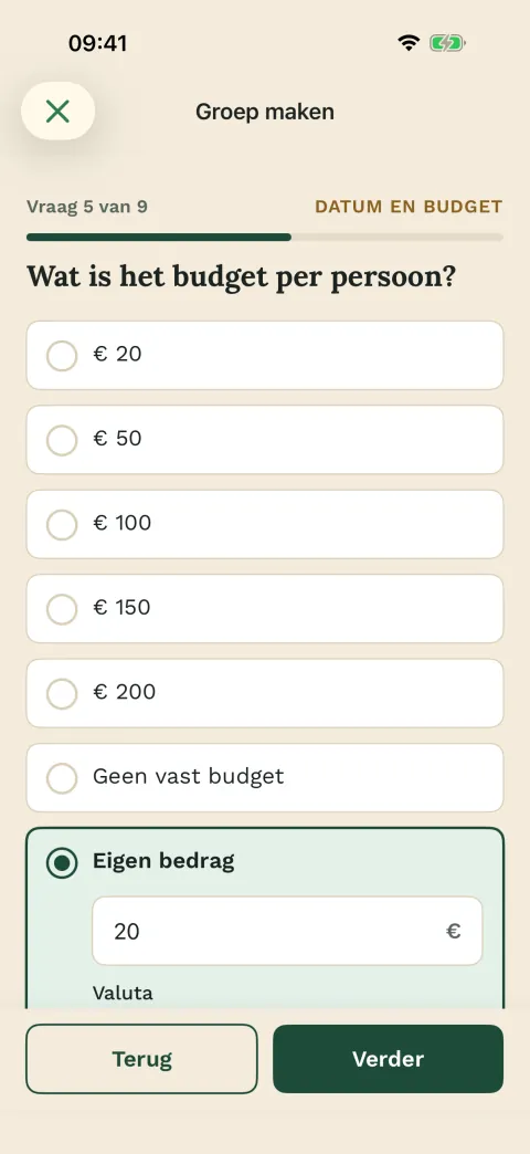 Een groep maken – in de iPhone-app