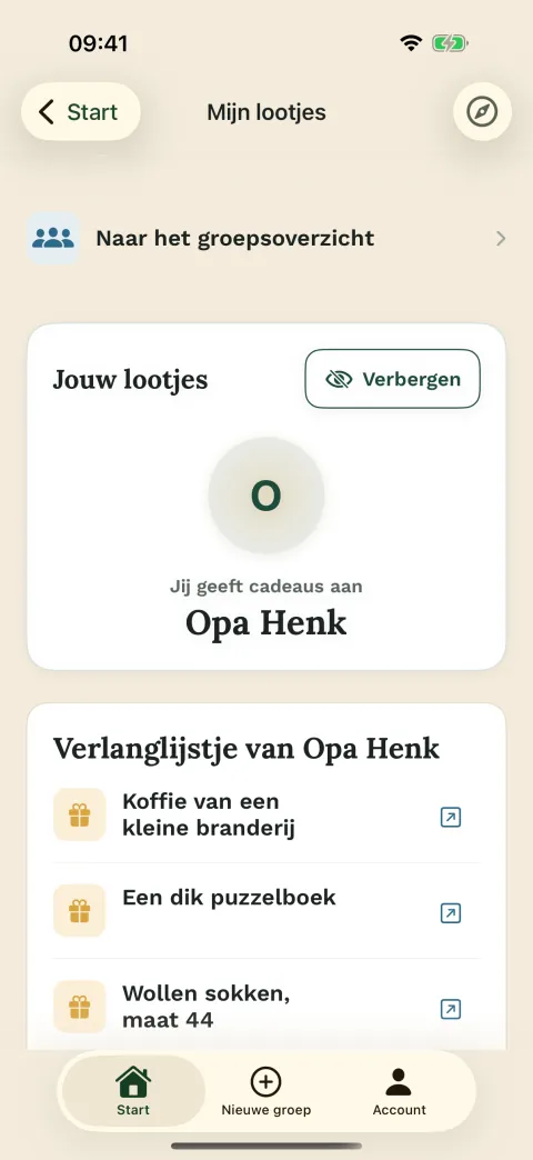 Elk lootje blijft persoonlijk – in de iPhone-app