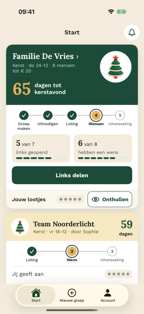 Het overzicht – in de iPhone-app