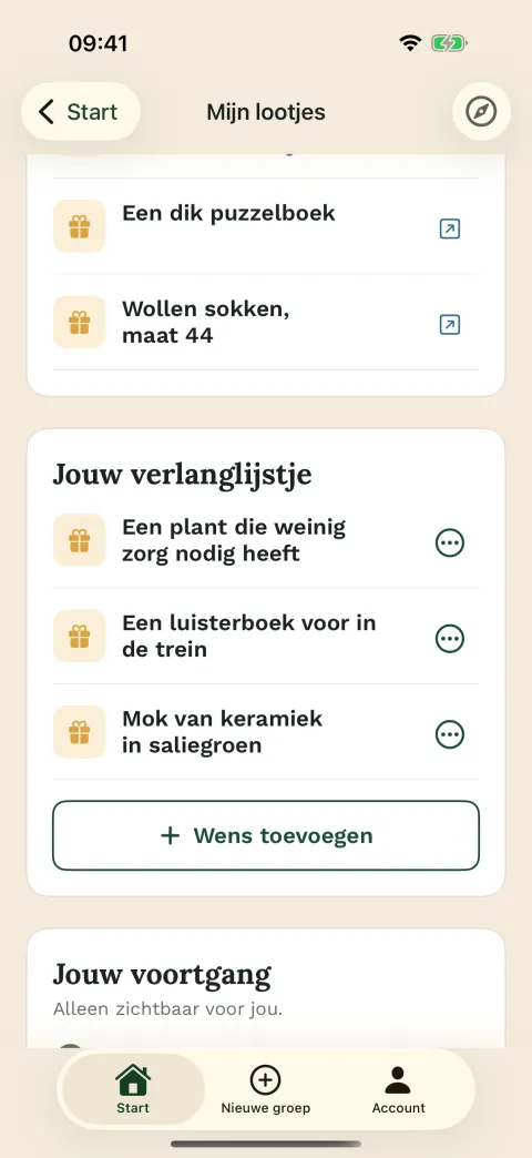 Wensen naast het lootje – in de iPhone-app